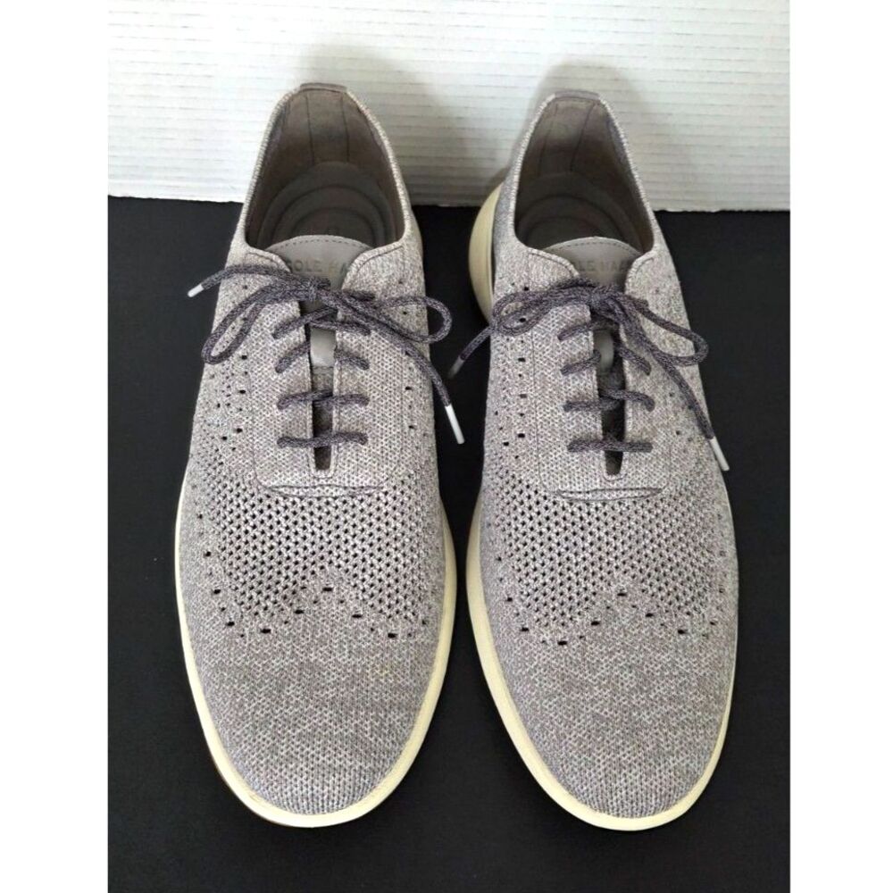 Cole Haan Grand Troy Knit Grey Wingtip Oxford Shoe Sneakers Men's Sz 11.5